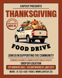 Thanksgiving Food Drive Instagram Portrait