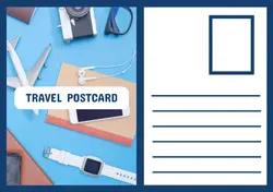 Non marketing Postcard Navy white style