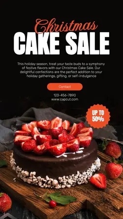 Food Christmas Cake Sale Instagram Story