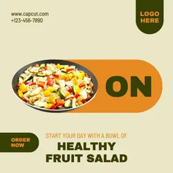 Food Fruit Salad Product Display Instagram Post