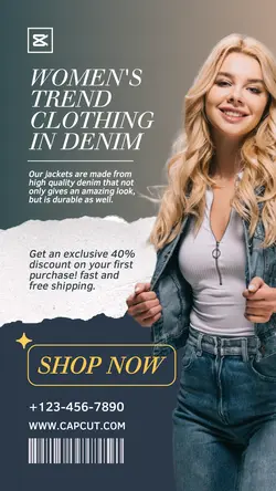Denim Trend for Women Promotion Instagram Story