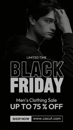 Black Friday Men's Clothing Sale Instagram Post
