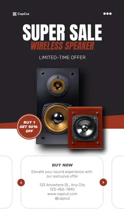 Electronic Speaker Sale Instagram Story