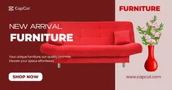 Household Accessories & Furniture Red  Sofa