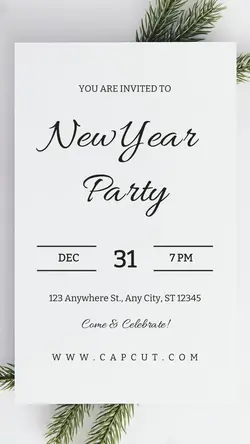 New Year Party Invitation Instagram Story