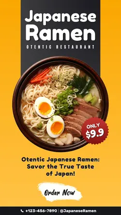 Japanese Ramen Restaurant Yellow