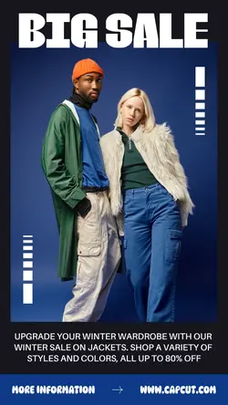 Black and Blue Fashion Sales Promotion TikTok
