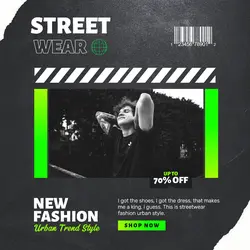 Fashion Streetwear Instagram Post