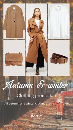 Clothing & Shoes Discount promotion Autumn clothes Redesign