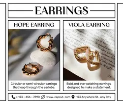 Jewelry Earrings Product Display Facebook Post
