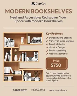 Household & Furniture Modern Bookshelves Instagram Portrait