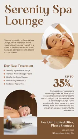 Spa Lounge Discount Promotion Instagram Story