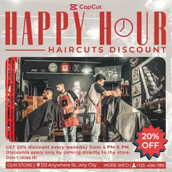 Haircuts Service Promotion Instagram Post
