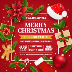 Merry Christmas Celebration Invitation IG Post