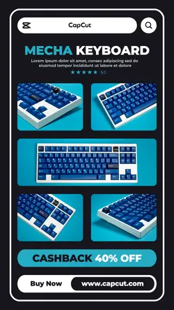 Cashback keyboard Electronics Promotion Instagram story
