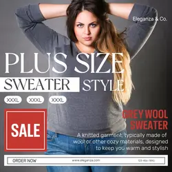 Plus Size Clothing Promotion Instagram Post