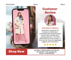 Fashion customer review Facebook post