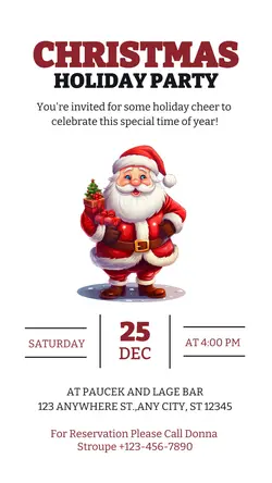 Christmas Holiday Party Instagram Story