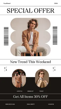 Grey Minimalist Special Offer Instagram Story