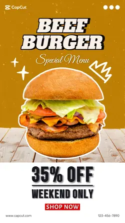 Beef Burger Special Promotion