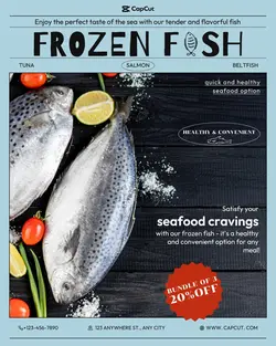 Frozen Foods Fish Discount Retro