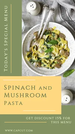 Food Spinach Pasta Promotion Instagram Story