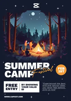 Non-Marketing Summer Camp Poster Minimalist