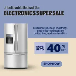 E-commerce Electronics Refrigerator Product Display Minimalistic