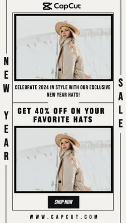 Fashion New Year Hats Sale Instagram Story