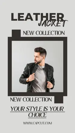 Leather Jacket Product Display Instagram Story