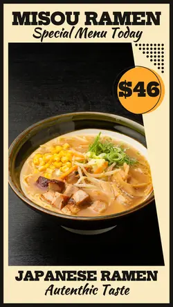 Food Miso Ramen Special Menu Instagram Story