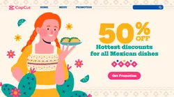 Mexican Dish Promo - Landing Page Template