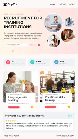 Education Training institutions Recruitment Modern