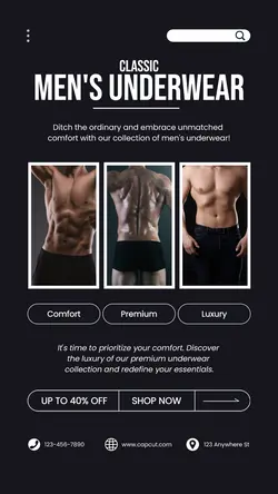 Men Underwear Sale - Instagram Story