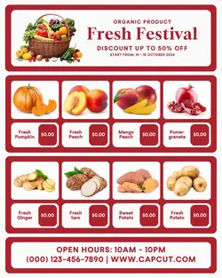 fresh festival organic product instagram post