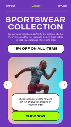Fashion Sportswear Promotion Instagram Story