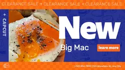 Euro-american style fast food promotion banner