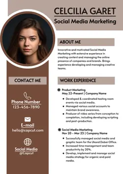 Non-Marketing Resume Simple Brown White
