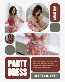 Party Dress Fashion Promotion Instagram Post