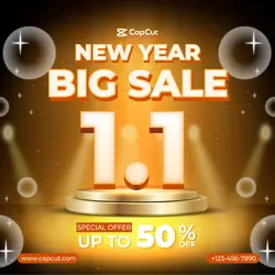 1.1 New Year Big Sale Instagram Template