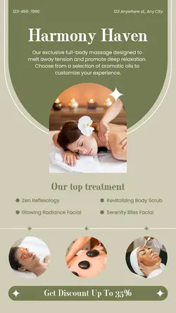 Harmony Spa Promotion Instagram Story