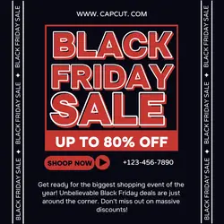 Editable Black Friday Sale Template Set | Black Friday template for instagram post