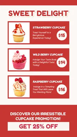 Red & White Food Promotion Instagram Story Modern