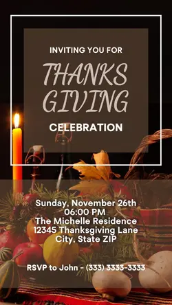 Thanks Giving Invitation Instagram