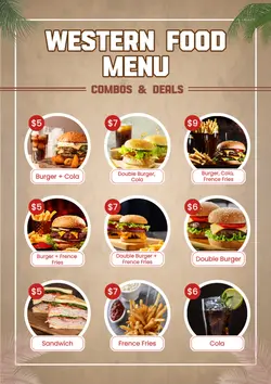 Non Marketing Western Restaurant Flayer