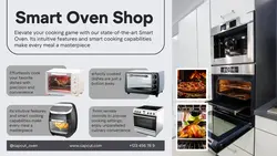 Minimalist electronic template design, Smart Oven for product promotion needs