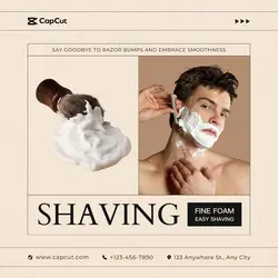 Beauty Shaving Cream Display Minimalistic