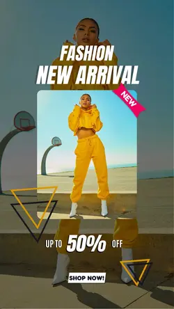 Yellow Fashion New Arrival Instagram Story