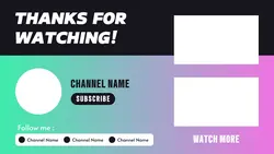 Non-marketing Youtube endscreen Gradient Minimalist