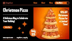 Christmas Day Food Pizza Promotion Twitter Post
